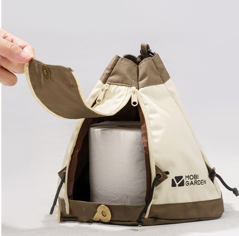 LoungeYard | Tent-Shaped Waterproof Tissue Box Roll Holder — product view 1