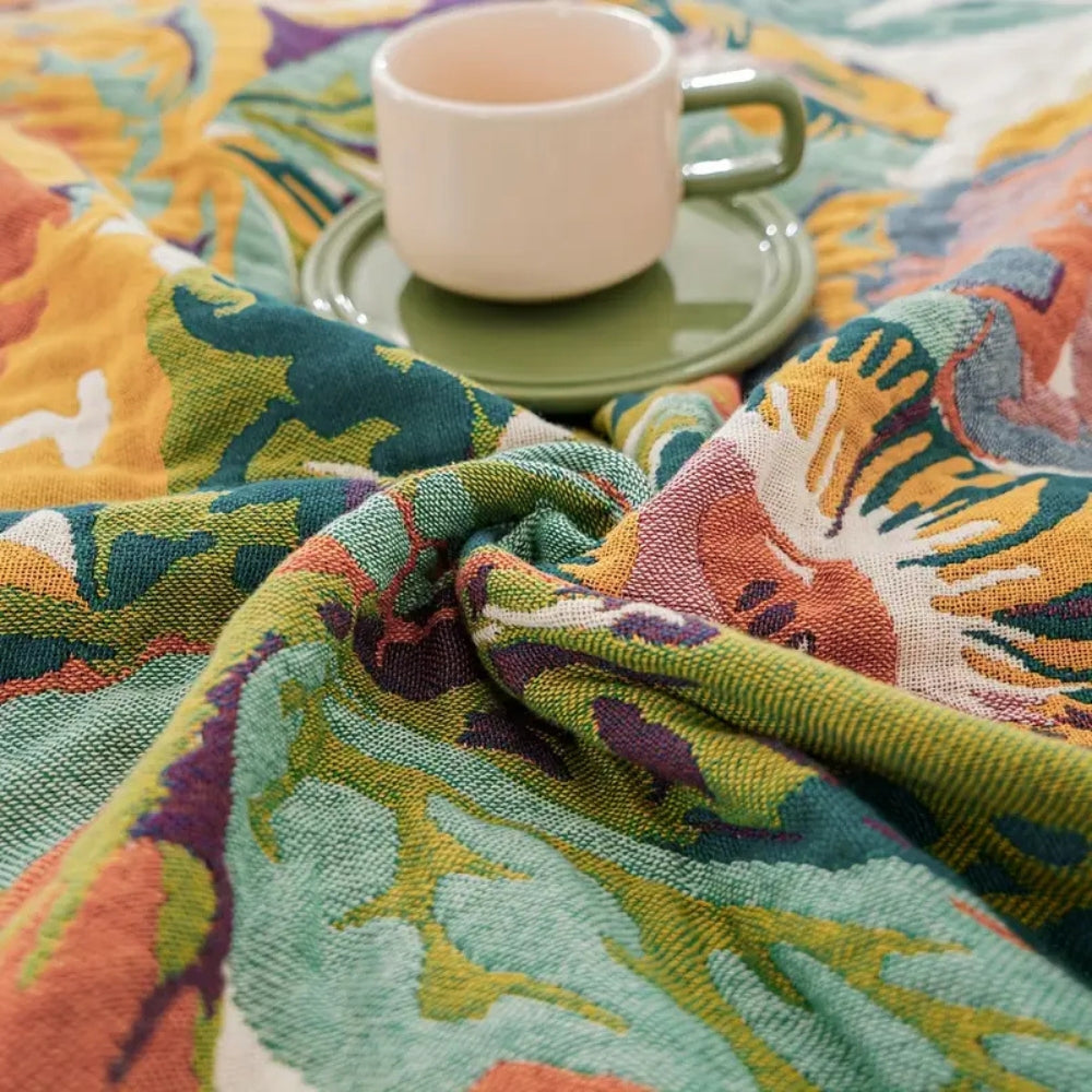 LoungeYard | Sienna Floral Bloom Cotton Blanket — product view 4