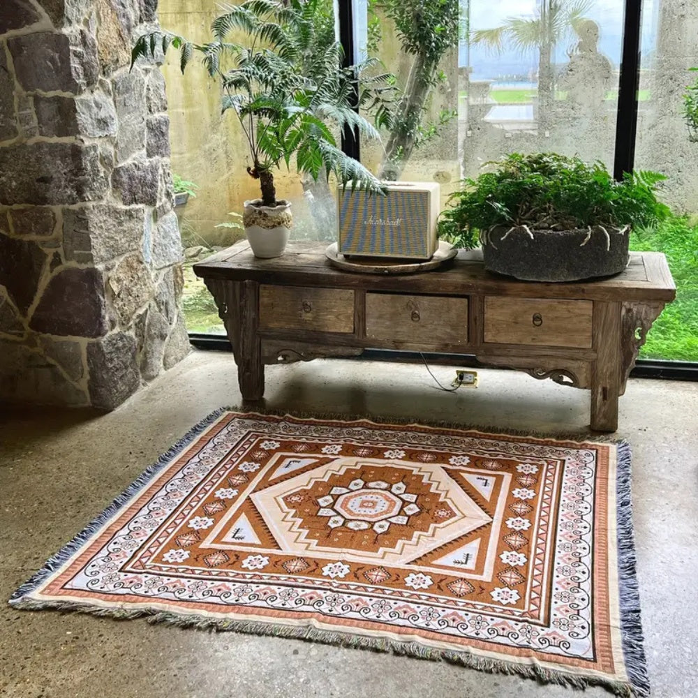 LoungeYard | Bohemian Desert Mirage Throw Blanket — product view 2