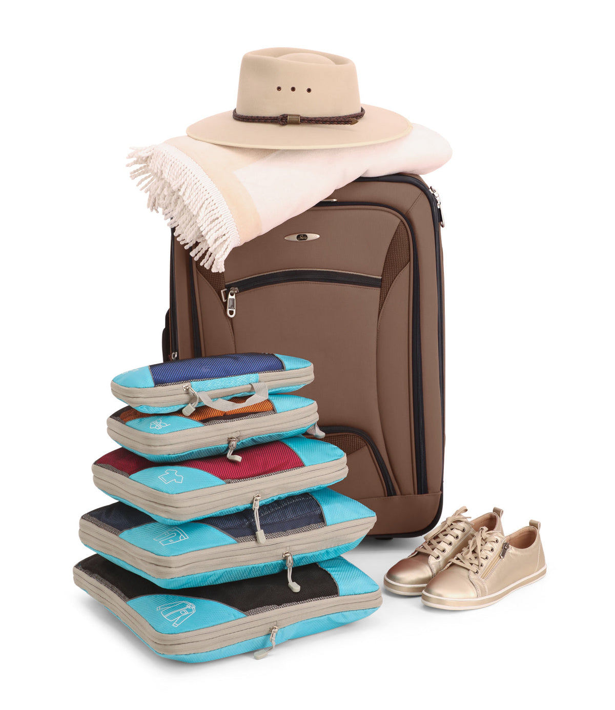 LoungeYard | PackMate Compression Travel Set – Space-Saving Travel Cubes for Organized Packing — product view 3