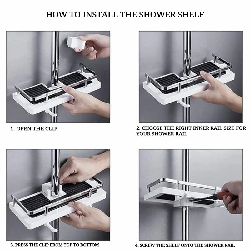 LoungeYard | Shower rod storage rack — product view 7
