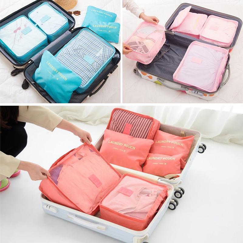 LoungeYard | 6 Piece Portable Luggage Packing Cubes — product view 6