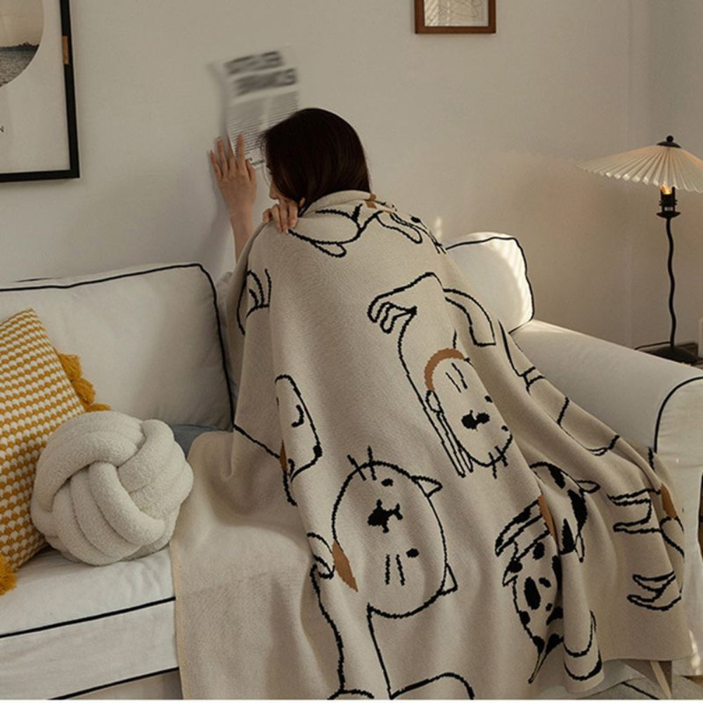 LoungeYard | Purrsoft Cotton Nap Blanket — product view 4