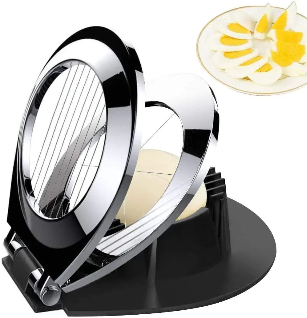 LoungeYard | Stainless Steel Egg Slicer – 3-in-1 Cutting Options for Effortless Preparation! — product view 2