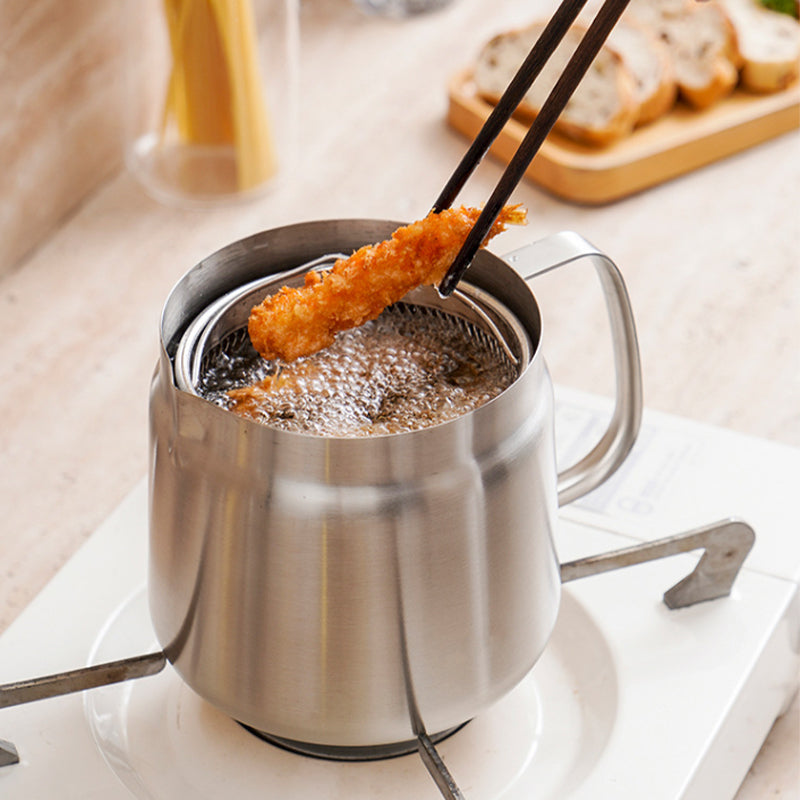 2-in-1 Stainless Steel Multifunctional Oil Strainer Pot | LoungeYard — product view 7