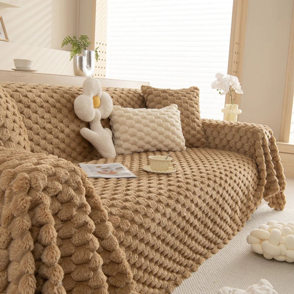 LoungeYard | Tufted Rabbit Faux Sofa Cover — product view 6