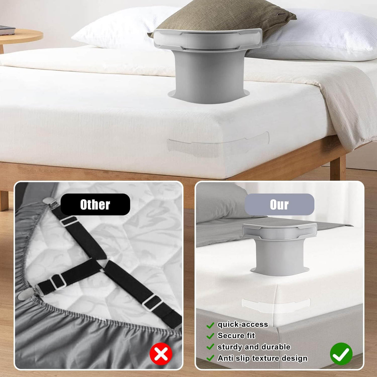 LoungeYard | BeddingFixer — For endless nights without slipping and crease stress — product view 6