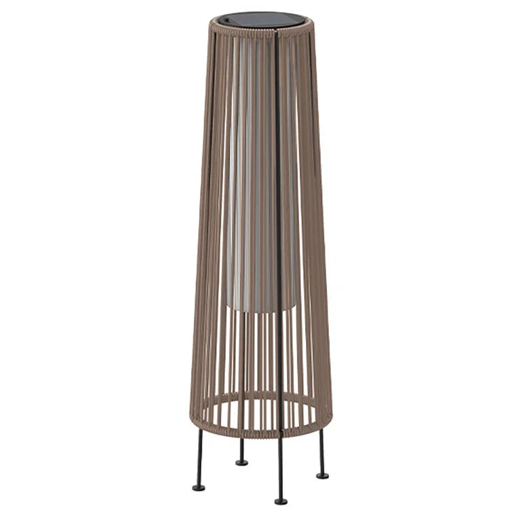 LOUNGE YARD 2PCS GORDES Solar-powered Woven Wicker Floor Lamp — product view 3