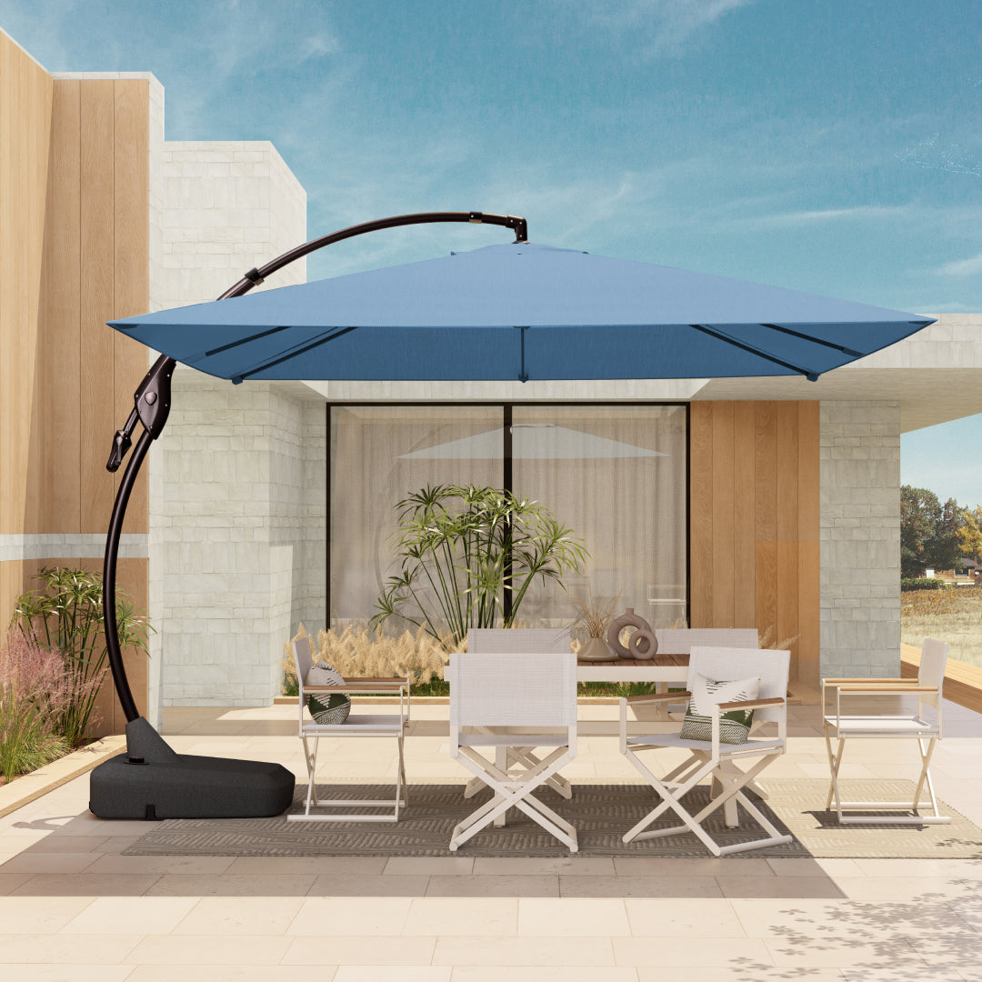 LOUNGE YARD 10X10 FT Sunbrella Cantilever Umbrella with Base and Umbrella Cover,  Square Aluminum Patio Umbrella — product view 6