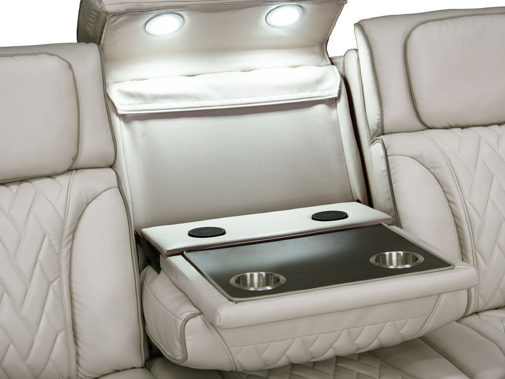 81641-SL Jazz Fortuner 2-Piece Ice Faux Leather Power Motion Sofa & Loveseat with Wireless Charging & LED — product view 7