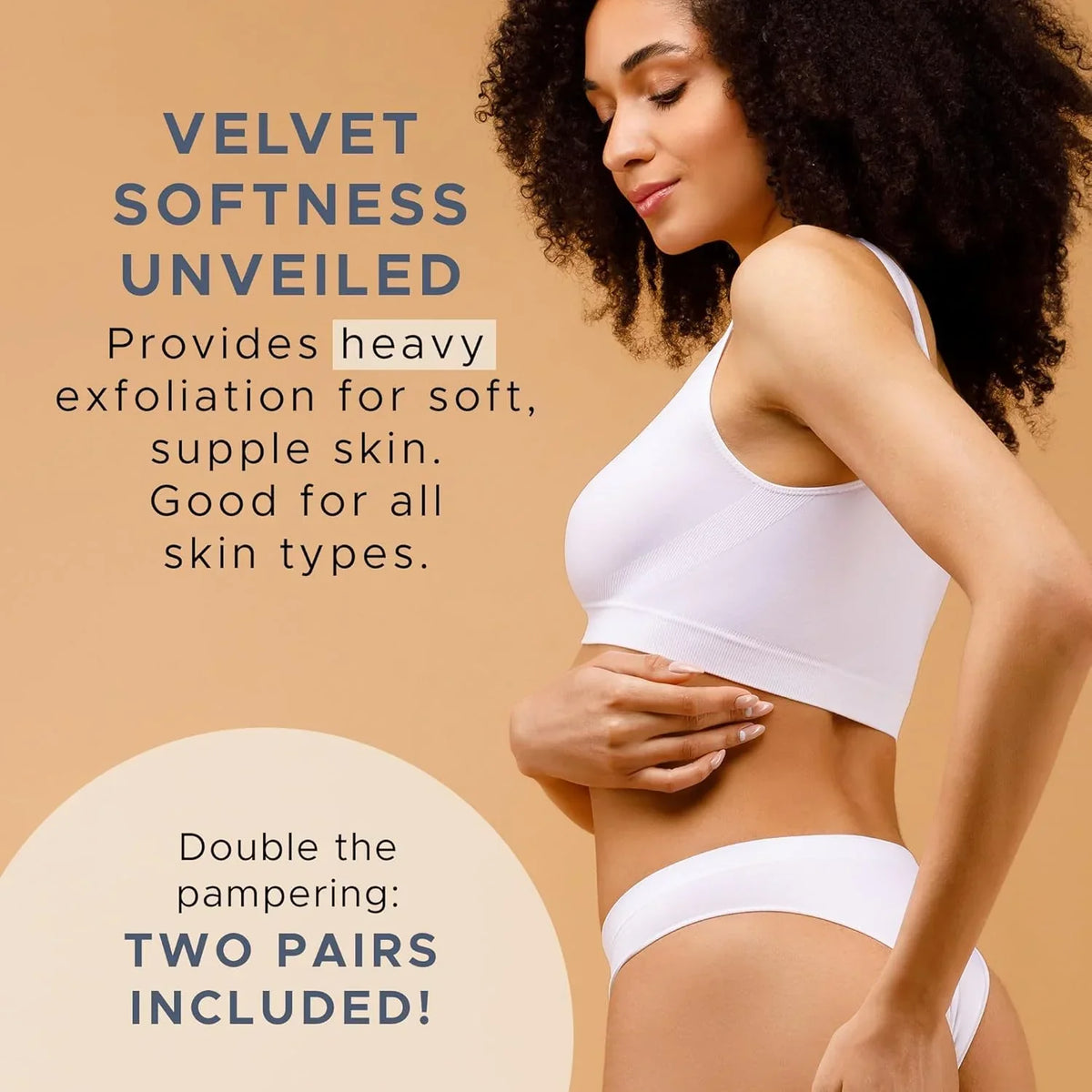 LoungeYard | Exfoliating Bath Gloves – Set of 2 — product view 2