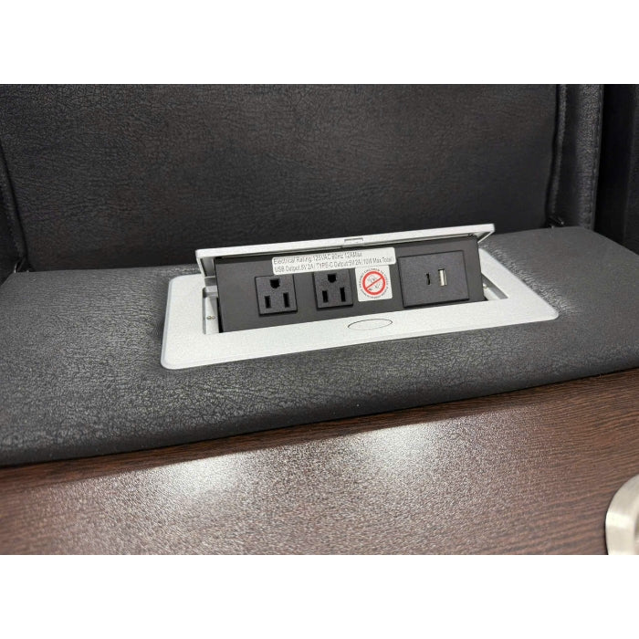 2-Piece Black High Performance Sofa Loveseat Set with Motion Recliners – 8305-2PC — product view 5