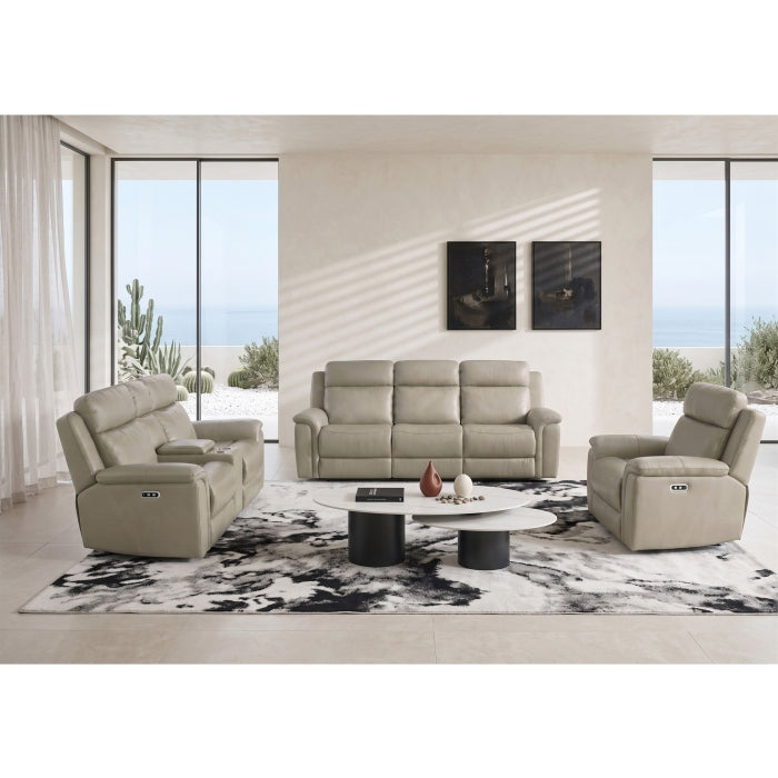 Gray Leather Match Power Motion Recliner Sofa & Loveseat Set – 8316-2PC — product view 1