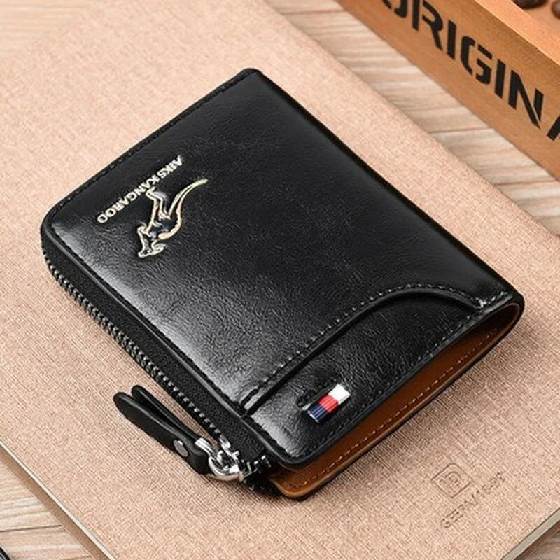 LoungeYard | Men's multifunctional RFID-blocking, waterproof and durable PU leather wallet for men — product view 7