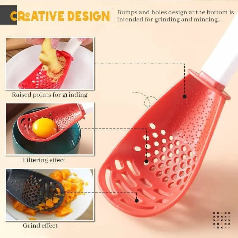 LoungeYard | Multifunctional kitchen spoon for mashing and straining — product view 5