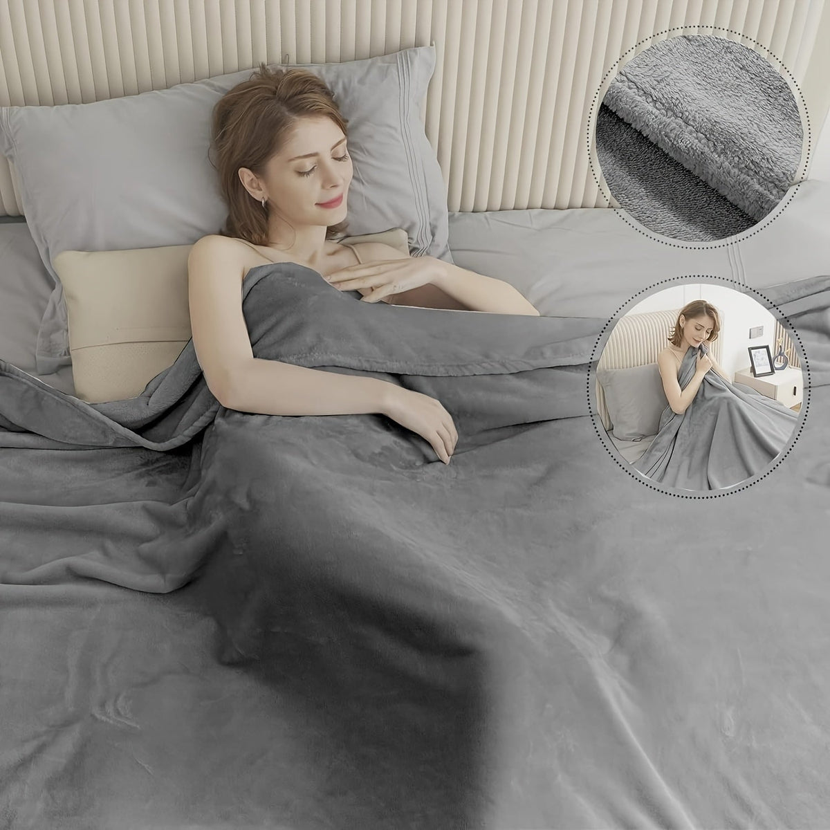 UltraSoft Fleece Blanket – Luxury Reversible for Every Season LoungeYard — product view 7