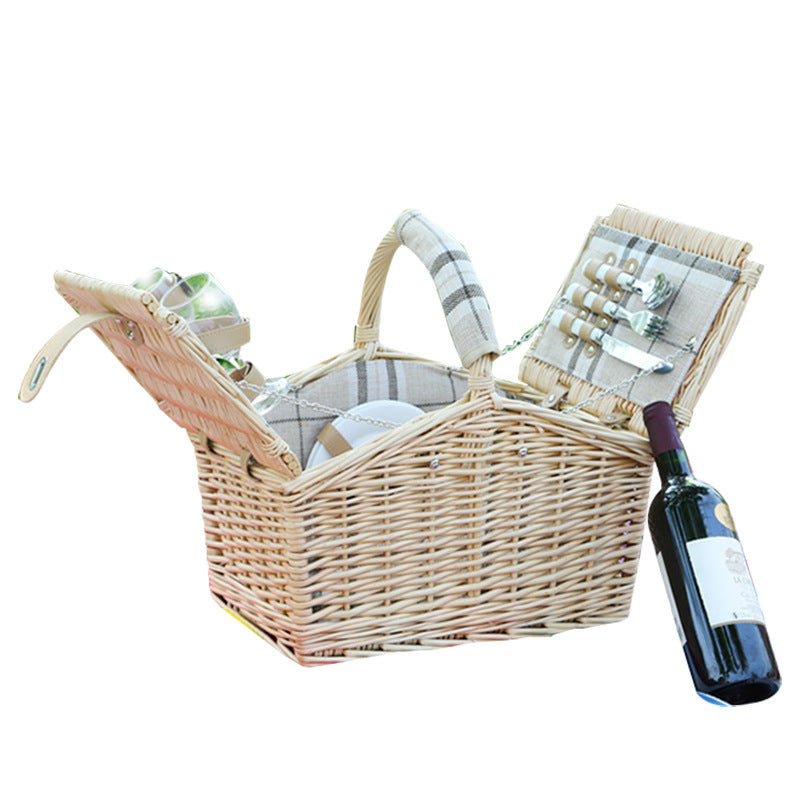 Ladies picnic basket with extensive equipment and cooler box LoungeYard — product view 4