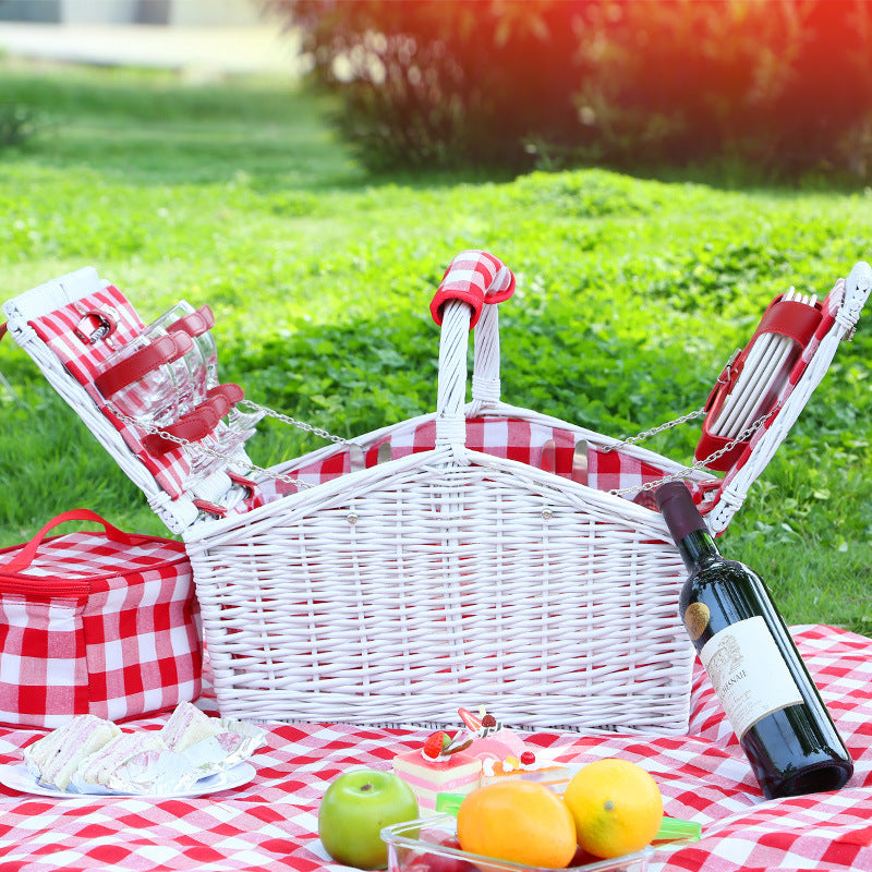 Ladies picnic basket with extensive equipment and cooler box LoungeYard — product view 1