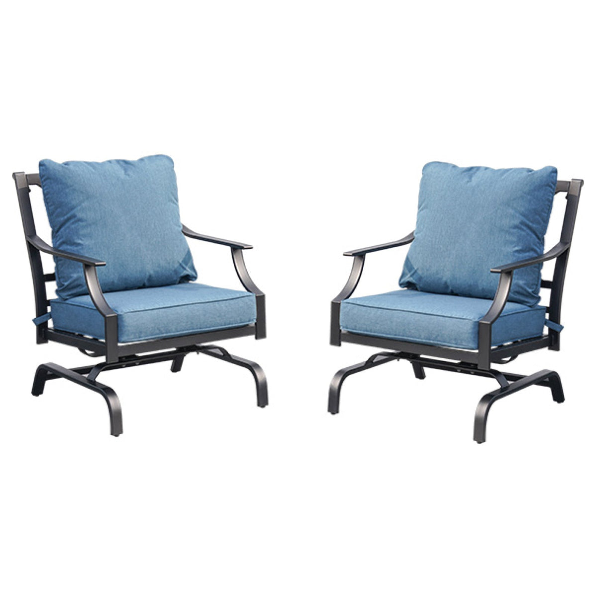 LOUNGE YARD Outdoor Patio Seating Chair Metal Set of 2 — product view 1