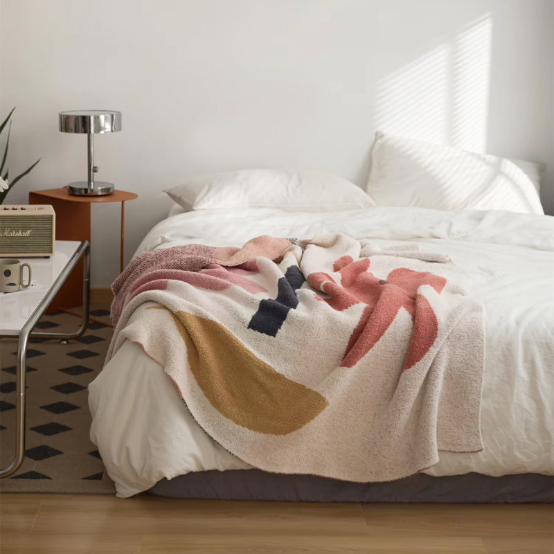 LoungeYard | Bohemian Flower Knitted Throw Blanket — product view 3