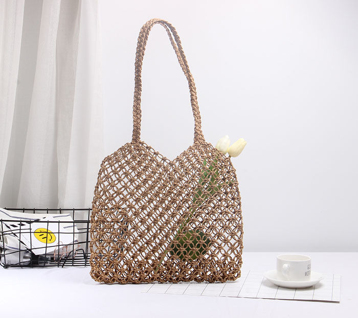 Structured Rattan Tote Bag LoungeYard — product view 7