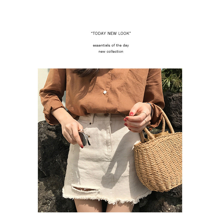 Handcrafted rattan bag with refined details LoungeYard — product view 6