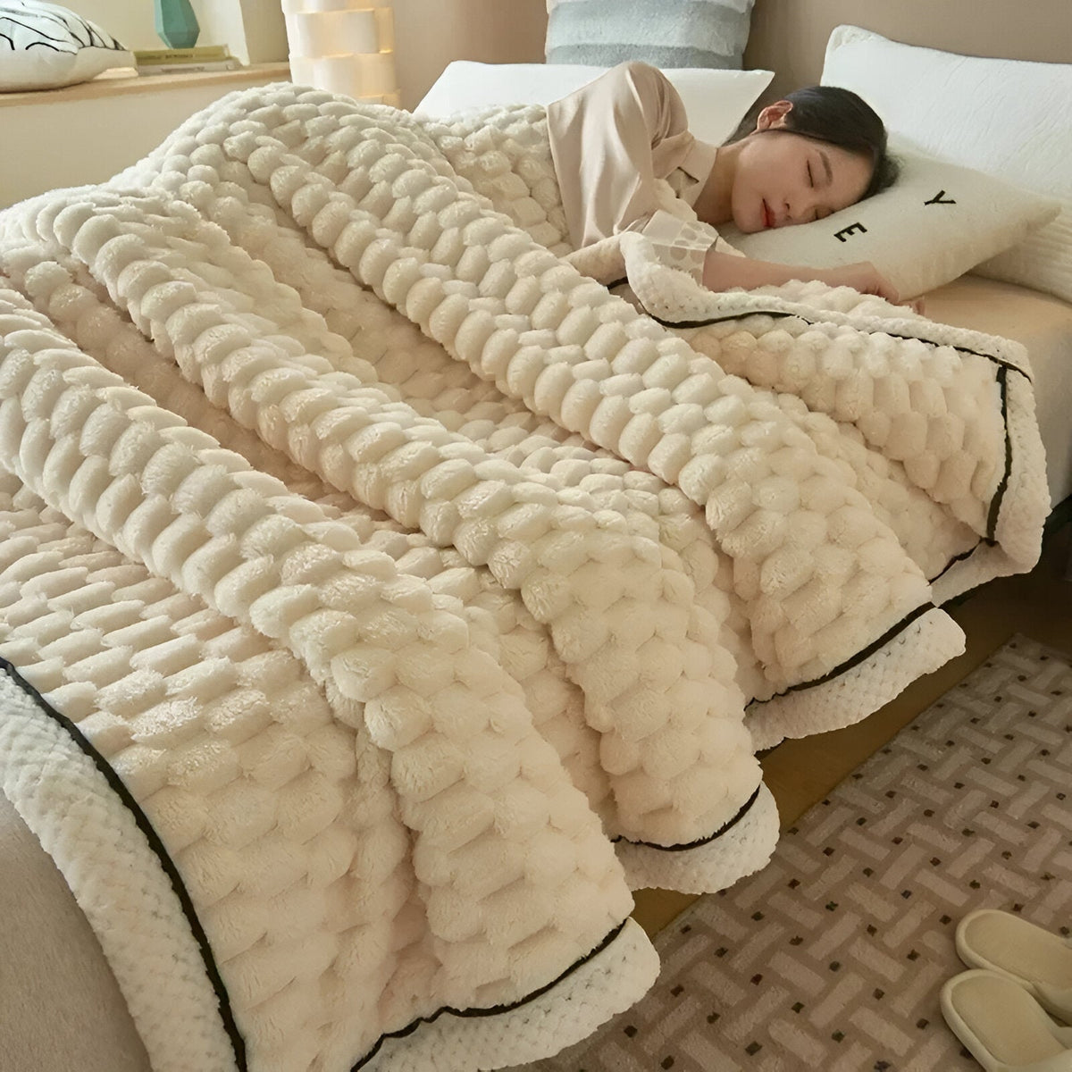 LoungeYard | Velvet Flannel Fleece Blanket — product view 4