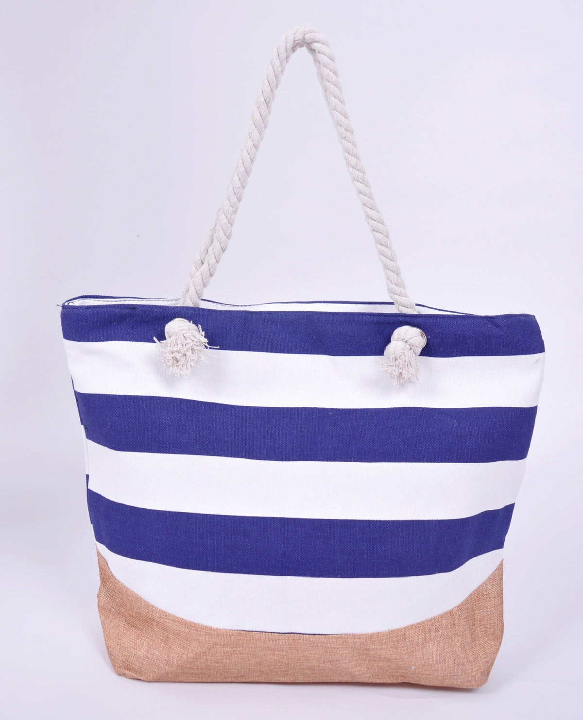 Spacious beach bag with maritime anchor design LoungeYard — product view 2