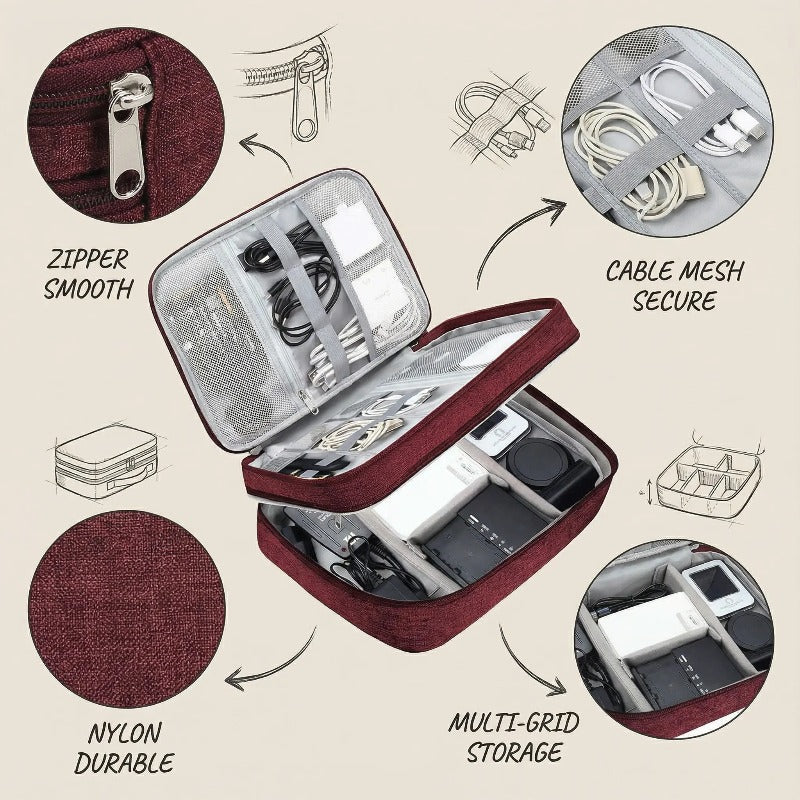 Triple Layer Tech Organizer LoungeYard — product view 4