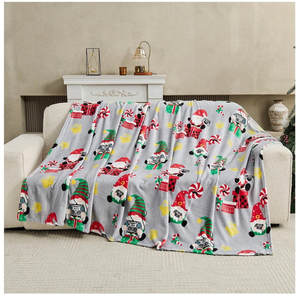 LoungeYard | Christmas Fleece Throw — product view 1