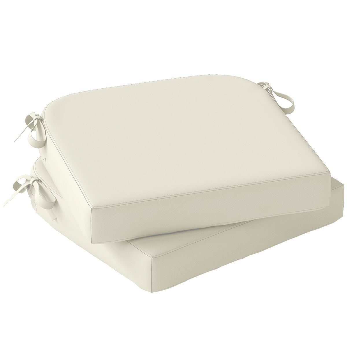 Set of 2 Outdoor Chair Seat Cushions, 40 x 40 cm, Cream White — product view 1