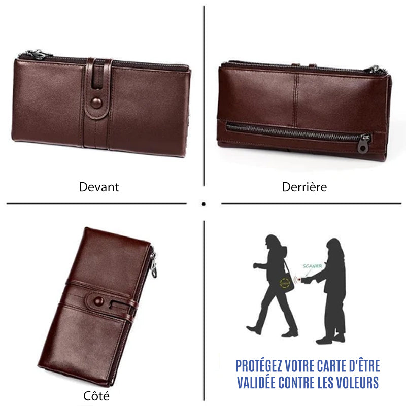 Long wallet made of genuine leather | LoungeYard — product view 6