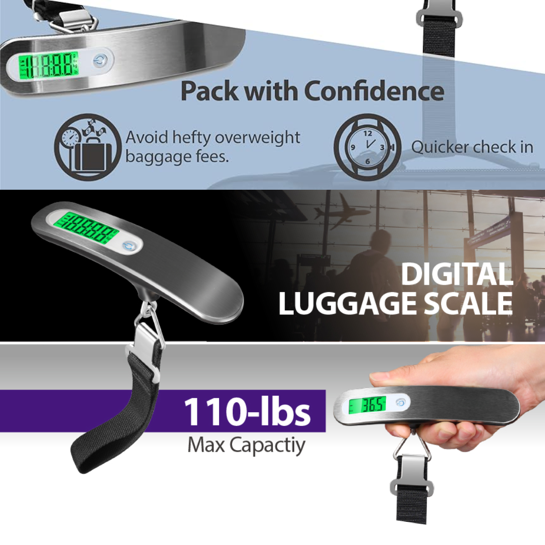 Digital Luggage Scale - Avoid Unexpected Baggage Fees Easily LoungeYard — product view 3