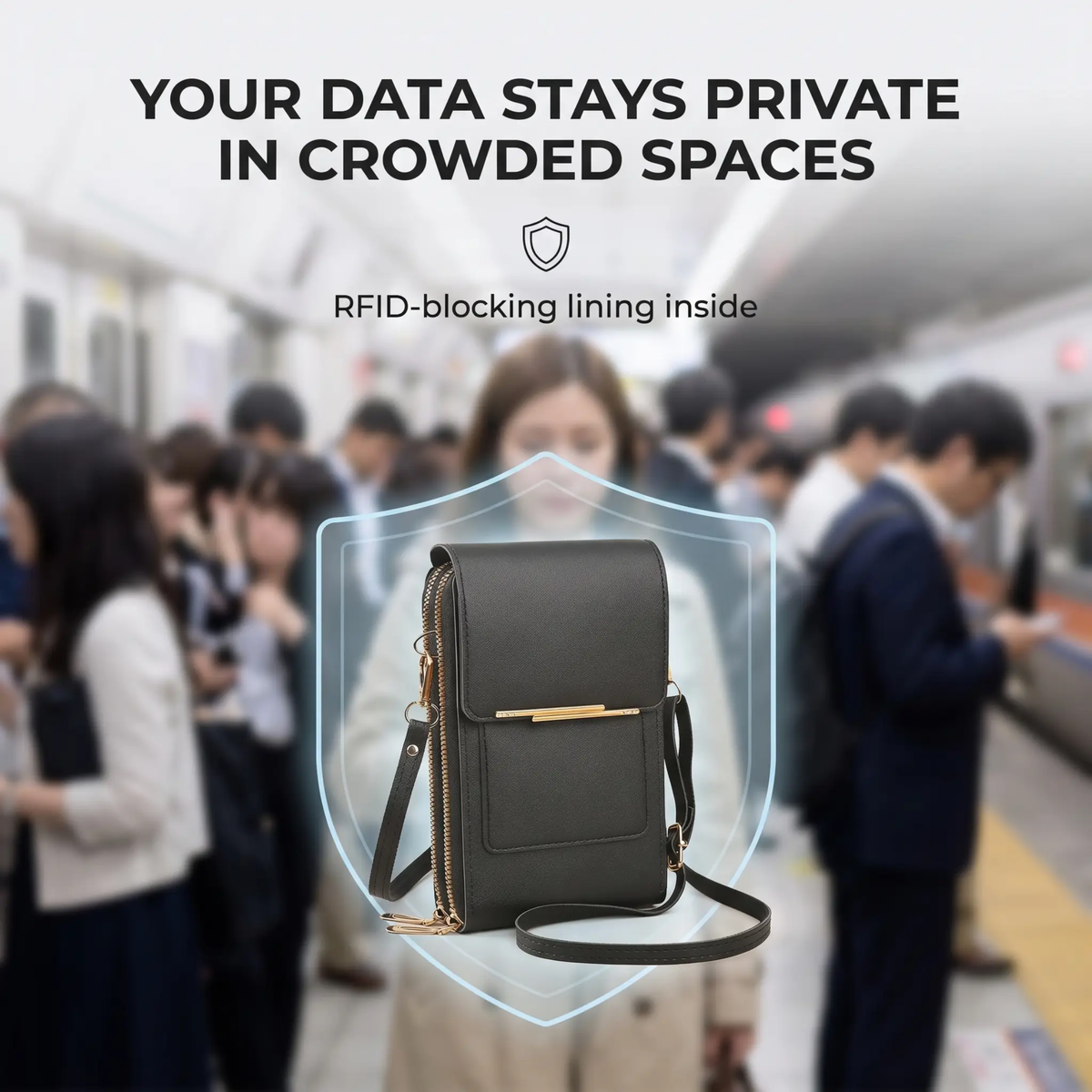 RFID Anti-Theft Phone Wallet LoungeYard — product view 2