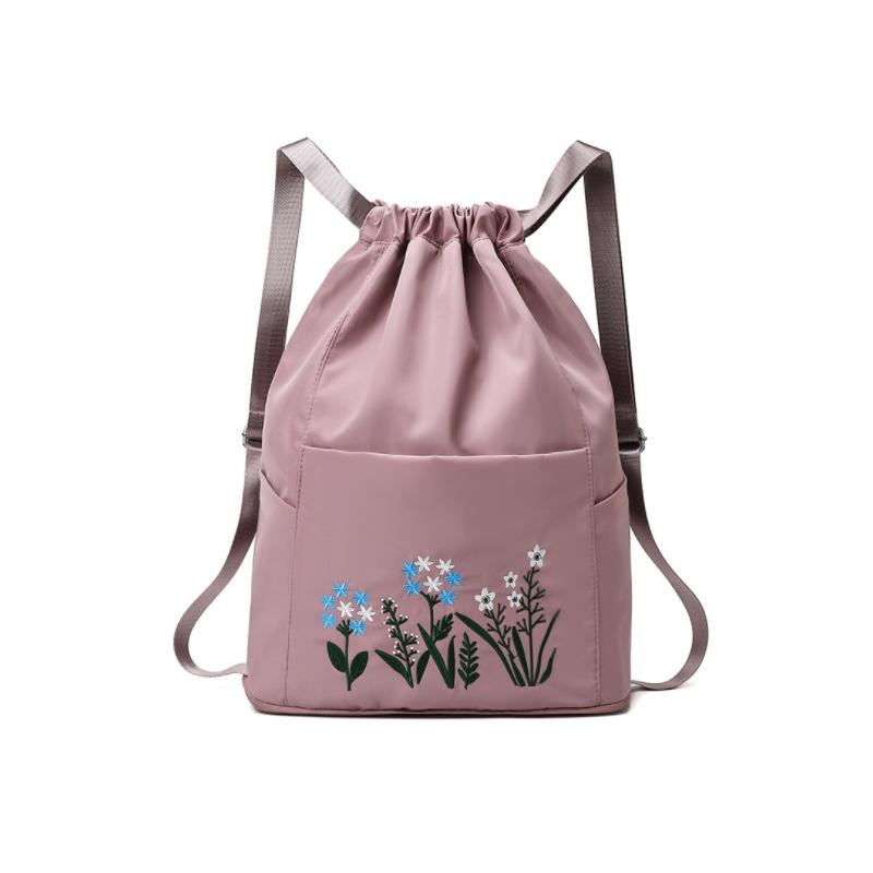 Multifunctional travel backpack with drawstring and embroidery | LoungeYard — product view 7
