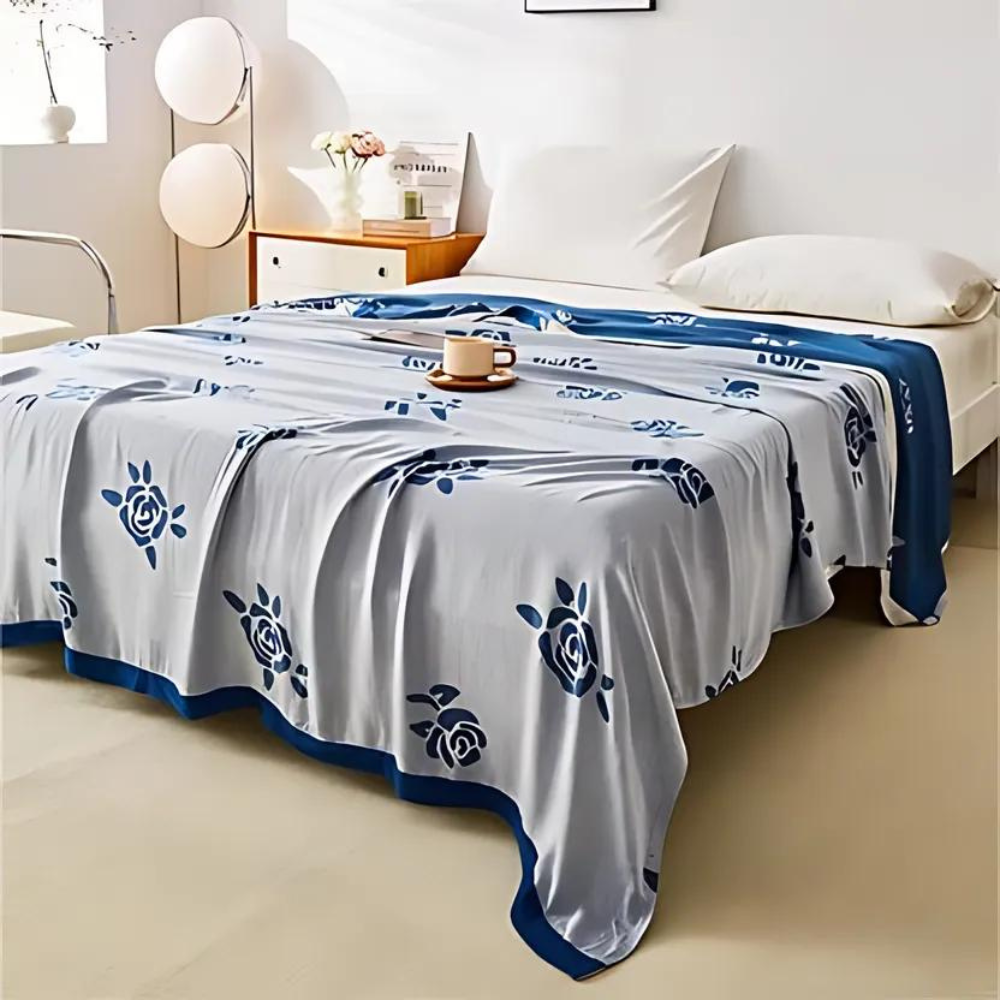 LoungeYard | Bamboo Fiber Rose Cooling Blanket — product view 7