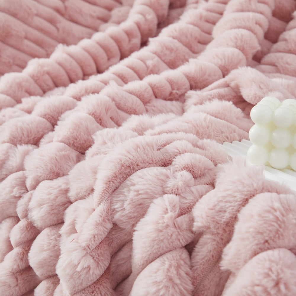 LoungeYard | Plush Soft Faux Rabbit Blanket — product view 7