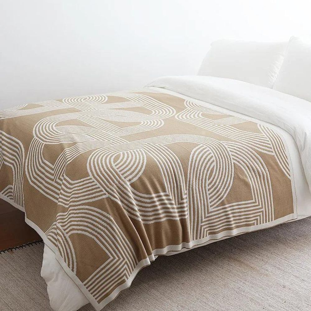 LoungeYard | Snuggle Maze Knit Blanket — product view 1