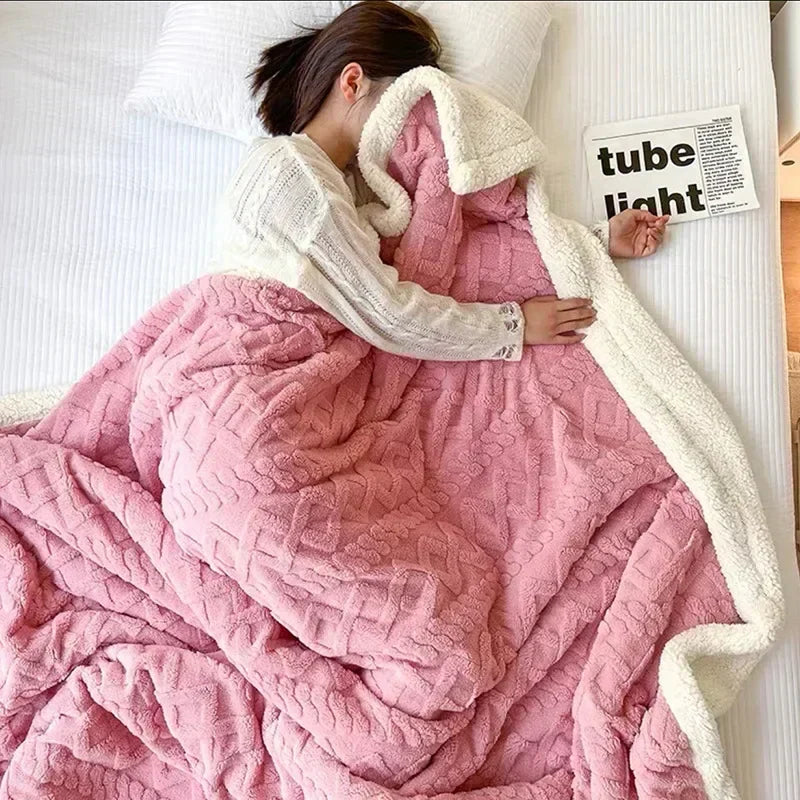 LoungeYard | Thick Winter Lambswool Blanket - WarmWool — product view 1