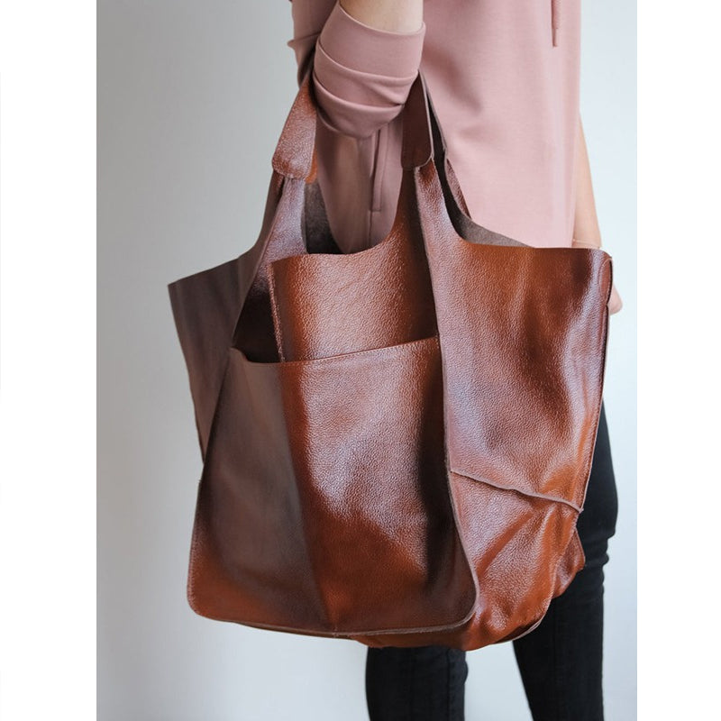 LoungeYard | Oversized Leather Tote — product view 6