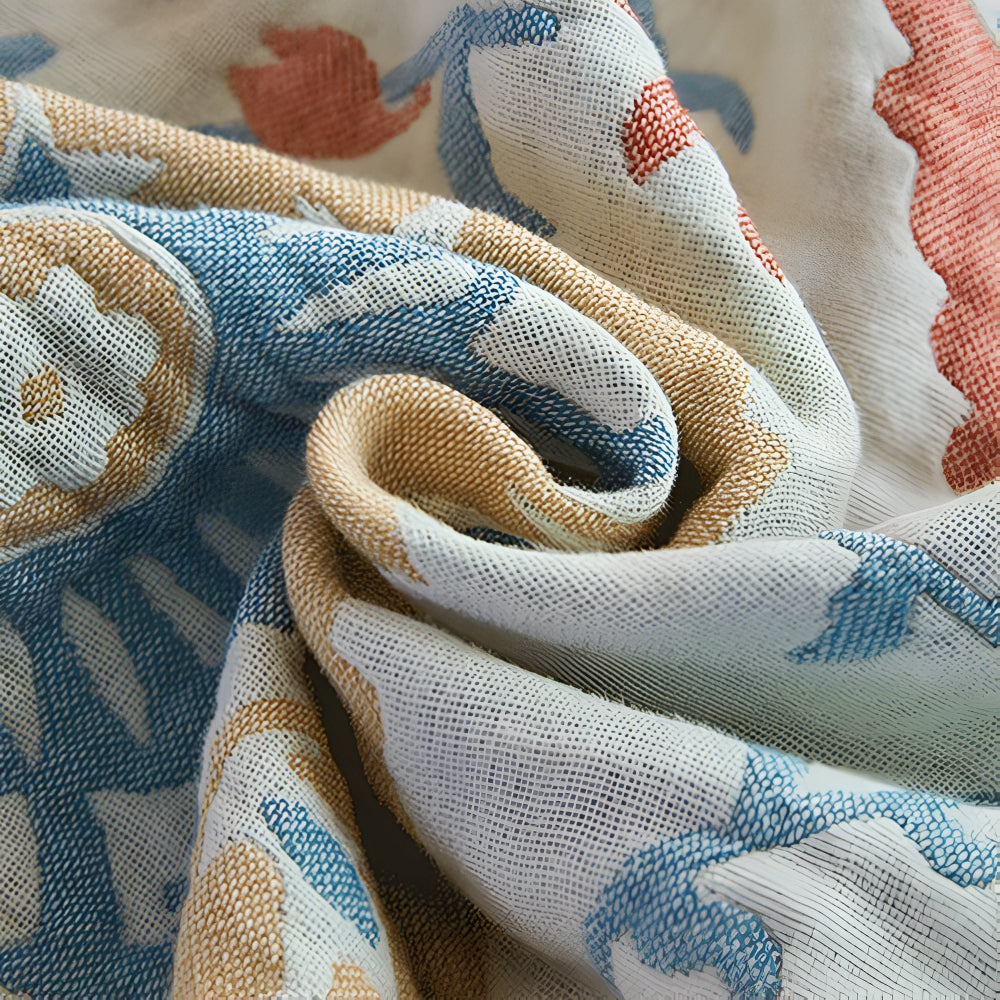 LoungeYard | Rustic Floral Cotton Reversible Blanket — product view 5