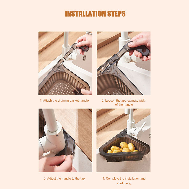 LoungeYard | Adjustable Corner Kitchen Sink Strainer Basket — product view 5
