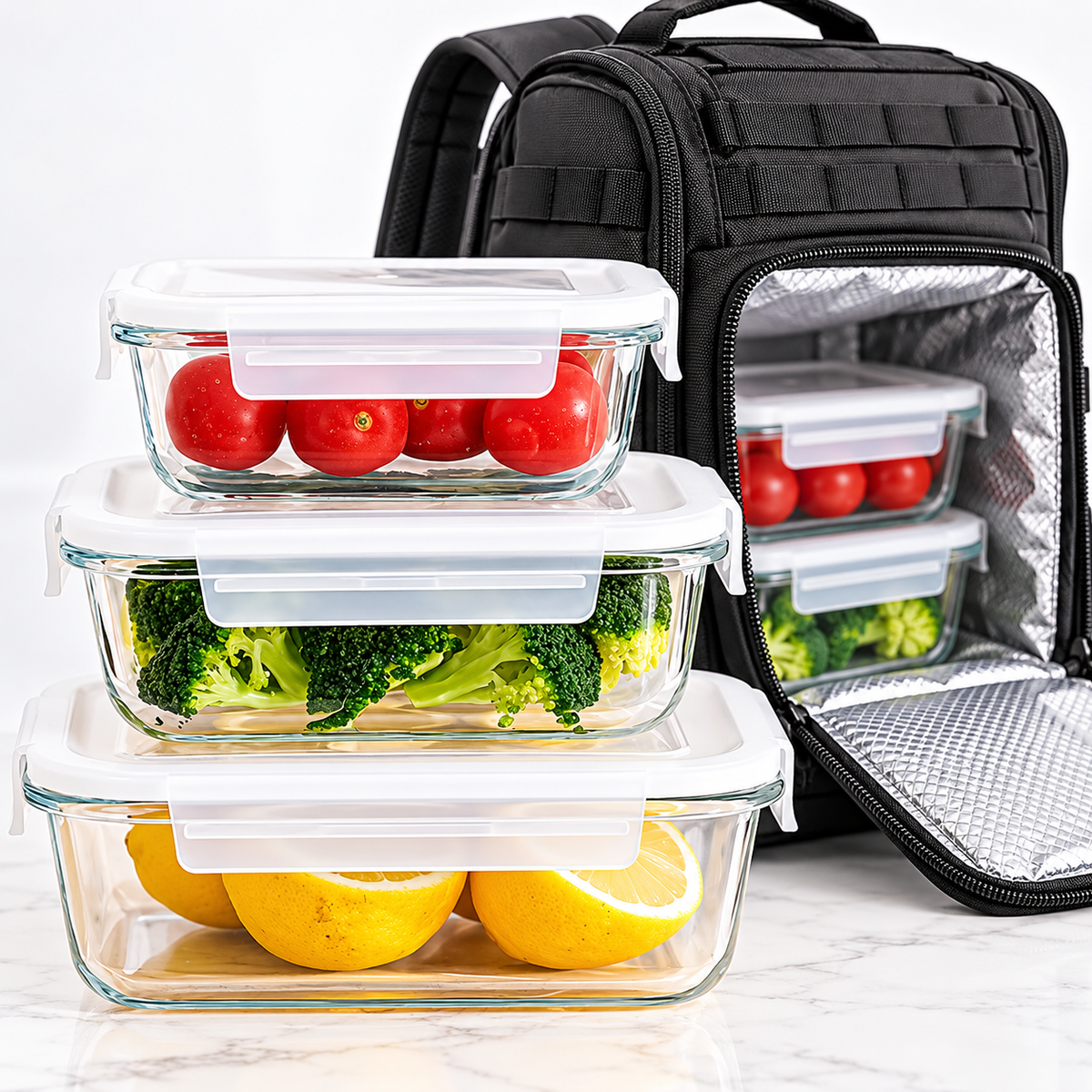 Glass Meal-Prep Airtight Leakproof Storage Container Set LoungeYard — product view 1