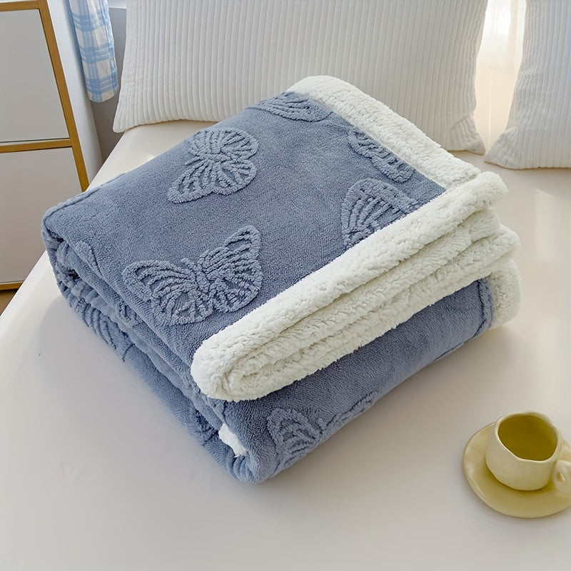 Cozy Luxe – Soft Fleece Blanket with Butterfly Design LoungeYard — product view 6