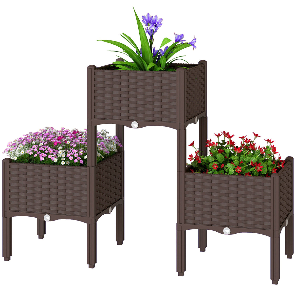 Self-Watering Plastic Raised Garden Bed with Legs — product view 2