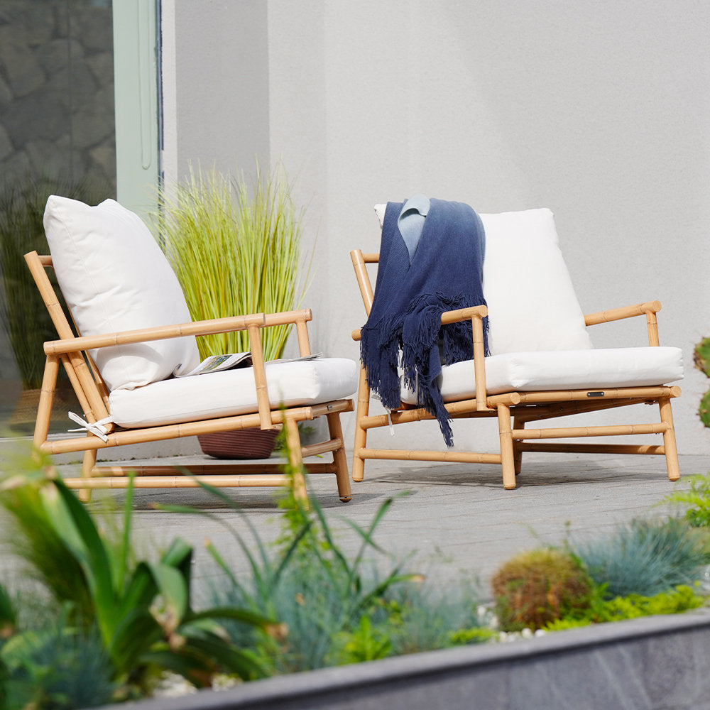 LOUNGE YARD Outdoor Bohemian Style Upholstered Armchair With Cushions(Set Of 2) — product view 2