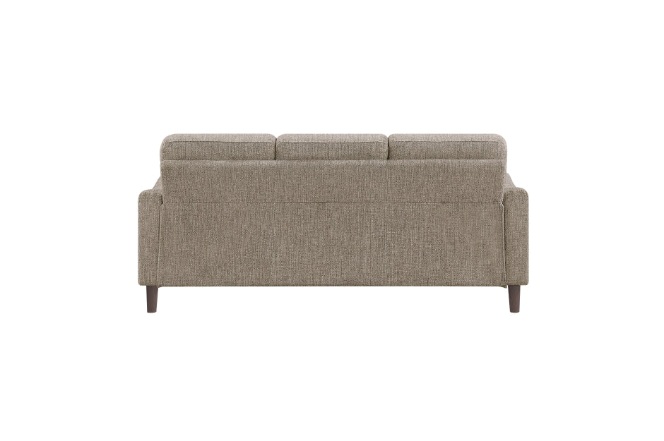 Homelegance Linden Brown Chenille Sofa and Love Seat Set with Rounded Arms – 9180BRW-2PC — product view 3