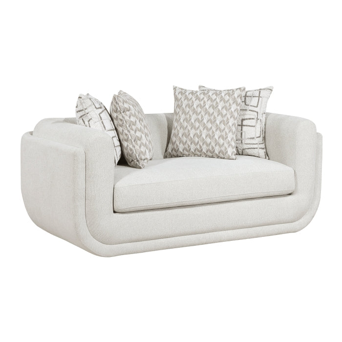 Nimbus Beige Chenille Sofa and Love Seat Set with Rounded Arms – 9188NBE-2PC — product view 4