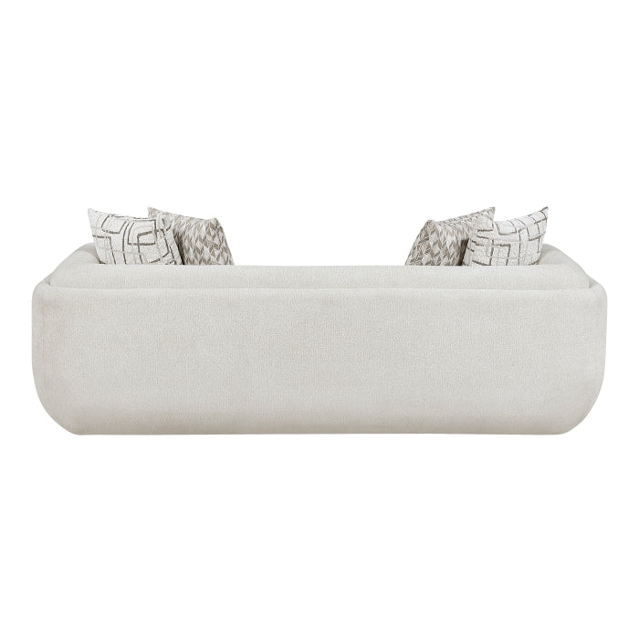 Nimbus Beige Chenille Sofa and Love Seat Set with Rounded Arms – 9188NBE-2PC — product view 3