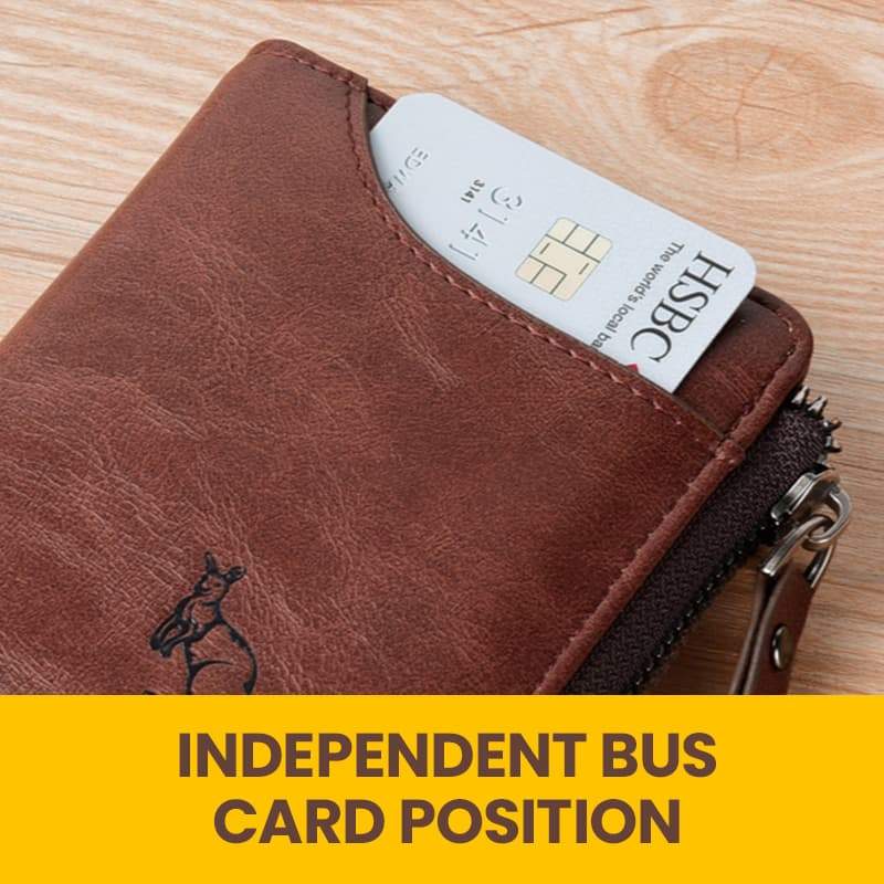 LoungeYard | Men's multifunctional RFID-blocking, waterproof and durable PU leather wallet for men — product view 5